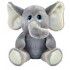 Плюшен слон със сини очи, сив, 30 см