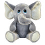 Плюшен слон със сини очи, сив, 30 см