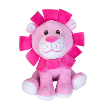 Плюшено лъвче, розово, 15 см