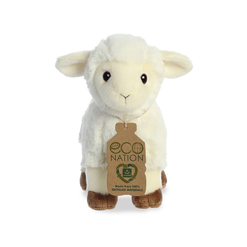 Плюшено агънце Aurora Eco, бяло, 20 см