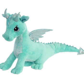 Плюшен дракон Aurora, мента, 30 см