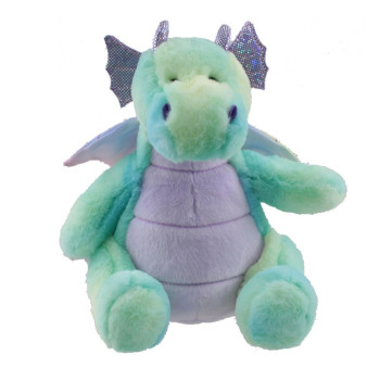 Плюшен дракон Aurora, мента, 22 см