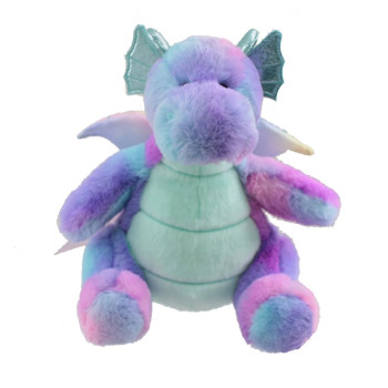 Плюшен дракон Aurora, лилав, 22 см