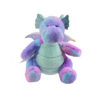 Плюшен дракон Aurora, лилав, 22 см