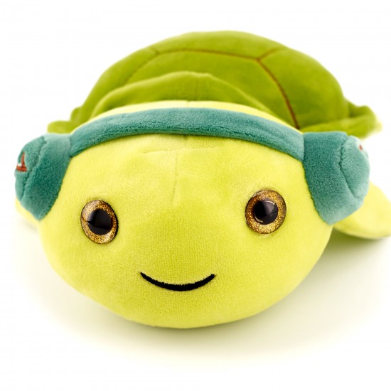 Плюшена костенурка със слушалки