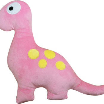 Плюшен динозавър Пинки, розов, 40 см