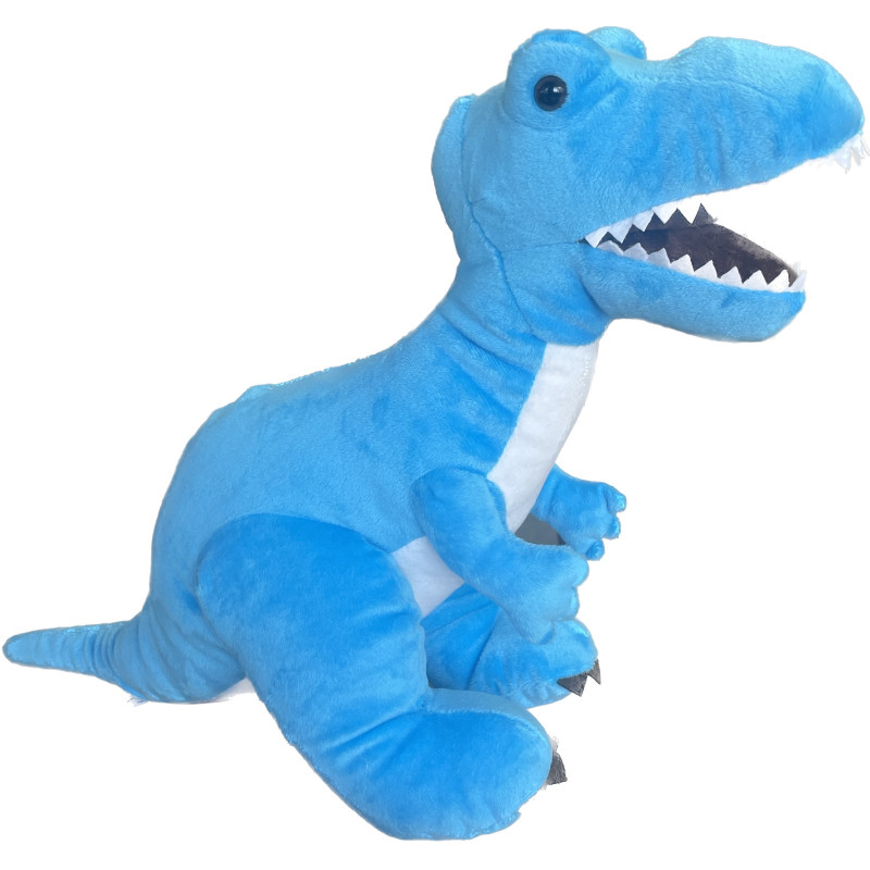 Плюшен тиранозавър Рекс, син, 35 см