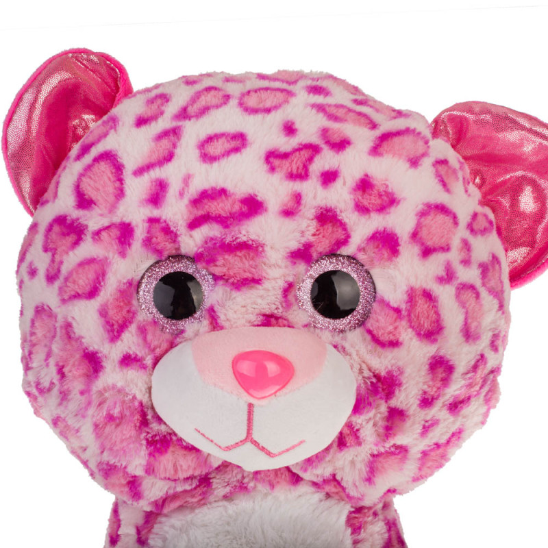 Плюшен леопард Луиза, розов, 40 см
