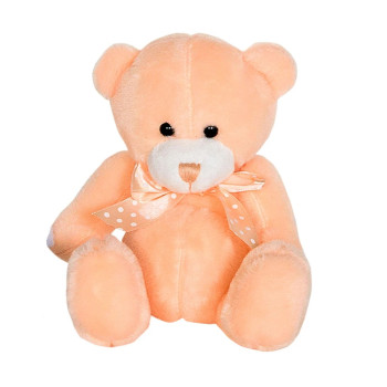 Плюшена играчка мече, оранжево, 15 см