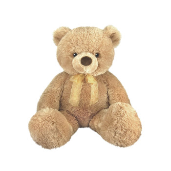 Плюшено мече с панделка Aurora, светло кафяво, 44 см