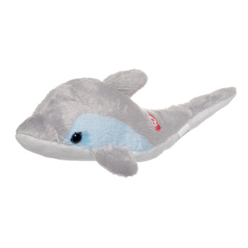 Плюшен делфин Али със звук, сив, 22 см