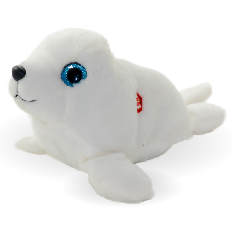 Плюшен тюлен Юли със звук, бял, 23 см