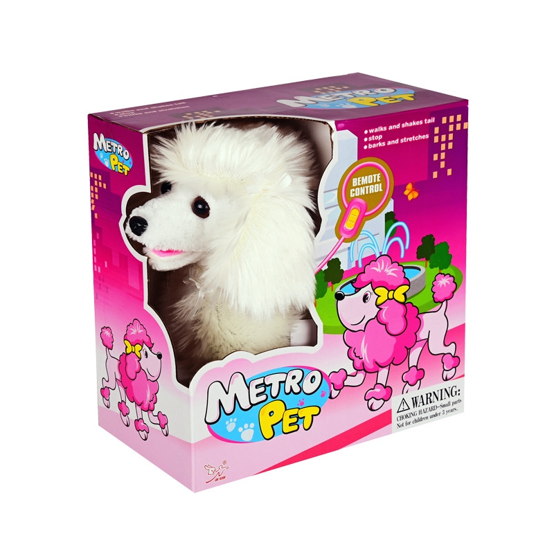 Кученце с дистанционно управление, бяло, 24 см