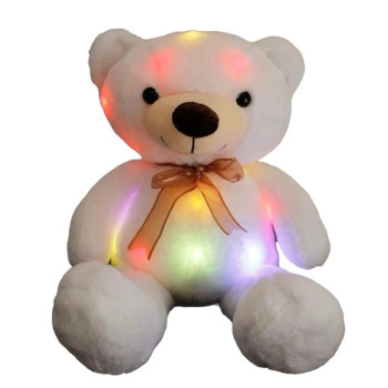 Плюшено мече с LED светлини, бяло, 60 см