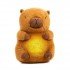 Плюшена дишаща играчка Капибара с музика и светлини, 30 см