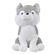 Плюшено куче Хъски със сини очи, 35 см