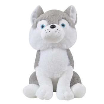 Плюшено куче Хъски със сини очи, 35 см