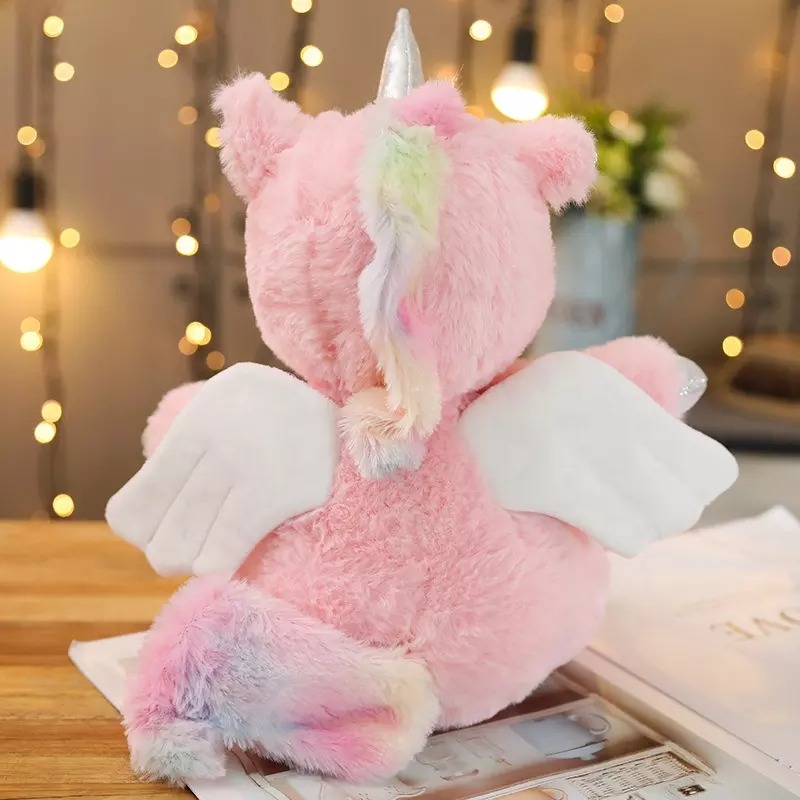 Плюшен еднорог Аглея, розов, 30 см