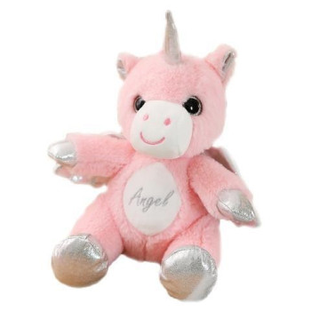 Плюшен еднорог Аглея, розов, 30 см