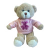 Плюшено мече с розова тениска, кафяво, 28 см