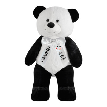 Плюшена панда Самуил с надписана панделка, 65 см