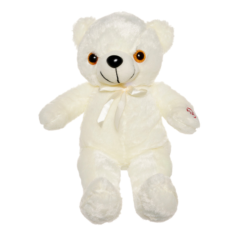 Плюшено мече с LED светлини, бяло, 25 см