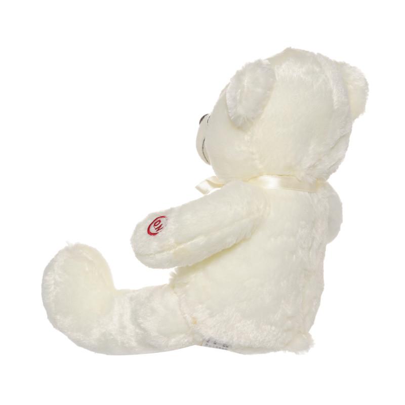 Плюшено мече с LED светлини, бяло, 25 см