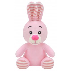 Плюшено зайче Ади, розово, 15 см