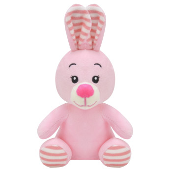 Плюшено зайче Ади, розово, 15 см