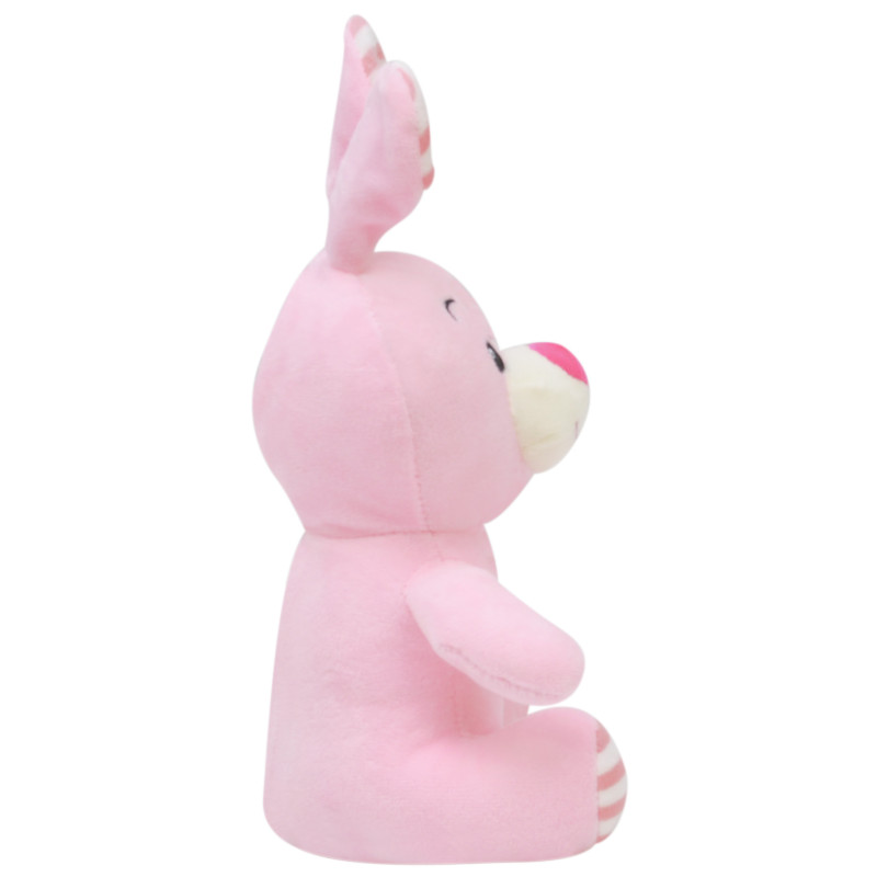 Плюшено зайче Ади, розово, 15 см