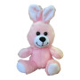 Плюшено зайче, розово, 25 см