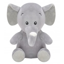 Плюшен слон Роби, сив, 15 см