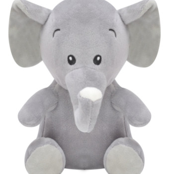 Плюшен слон Роби, сив, 15 см