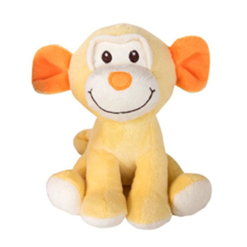 Плюшена маймунка, жълта, 15 см