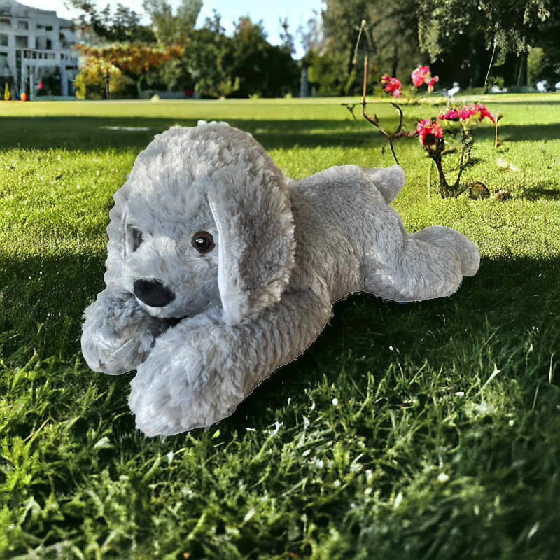 Плюшено куче Роди, сиво, 65 см