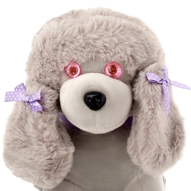 Плюшено куче пудел, сиво, 22 см