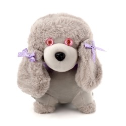 Плюшено куче пудел в сиво