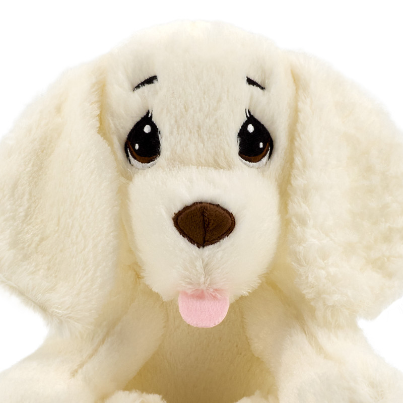 Плюшено куче Рони, бяло, 30 см