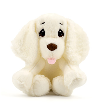 Плюшено куче Рони, бяло, 30 см