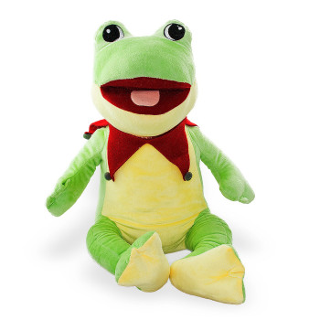 Плюшена жаба Клара, зелена, 45 см