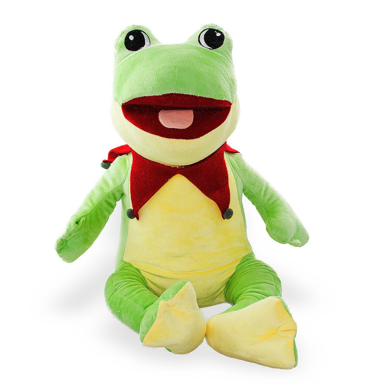 Плюшена жаба Клара, зелена, 45 см