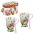 Луксозен комплект чаши за чай в кутия Пауни /керамика/