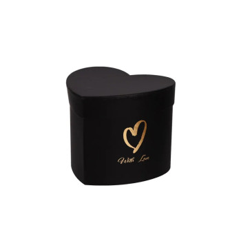 Подаръчна кутия - Сърце, черна