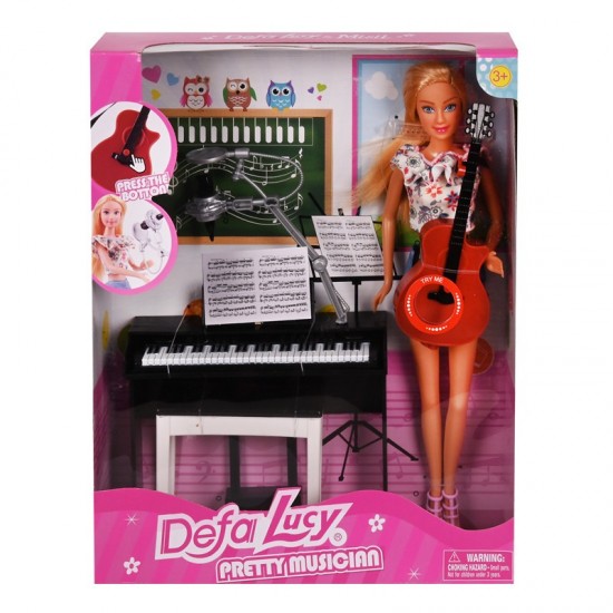 Кукла - Музикантка, Defa Lucy с китара, пиано и аксесоари