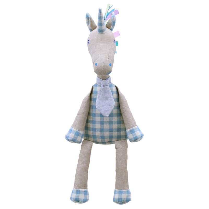 Играчка от лен Еднорог, 40 см.