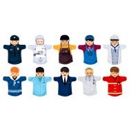 Комплект от 10 кукли за театър Професиите на хората