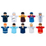 Комплект от 10 кукли за театър Професиите на хората