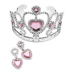 Детски комплект - Корона и обици в кутия