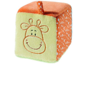 Бебешка играчка Меко кубче, 10 см