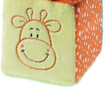 Бебешка играчка Меко кубче, 10 см